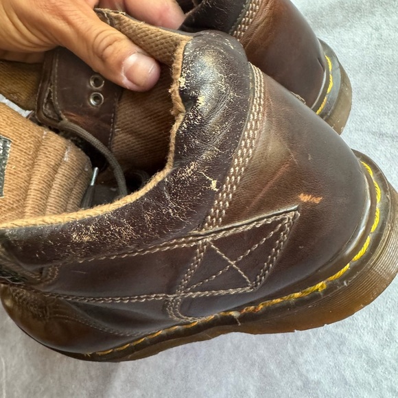 Vintage Dr. Martens Dark Brown Leather Men's Boots made in England - Picture 5 of 11